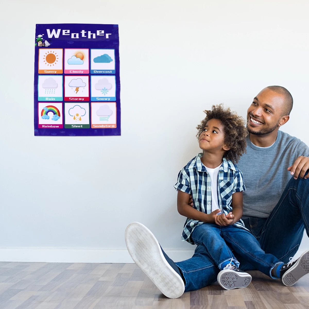 Kids Educational Chart 30x40CM PP Material Random Learning Poster Toddler Knowledge ChartEducation Poster Lightweight