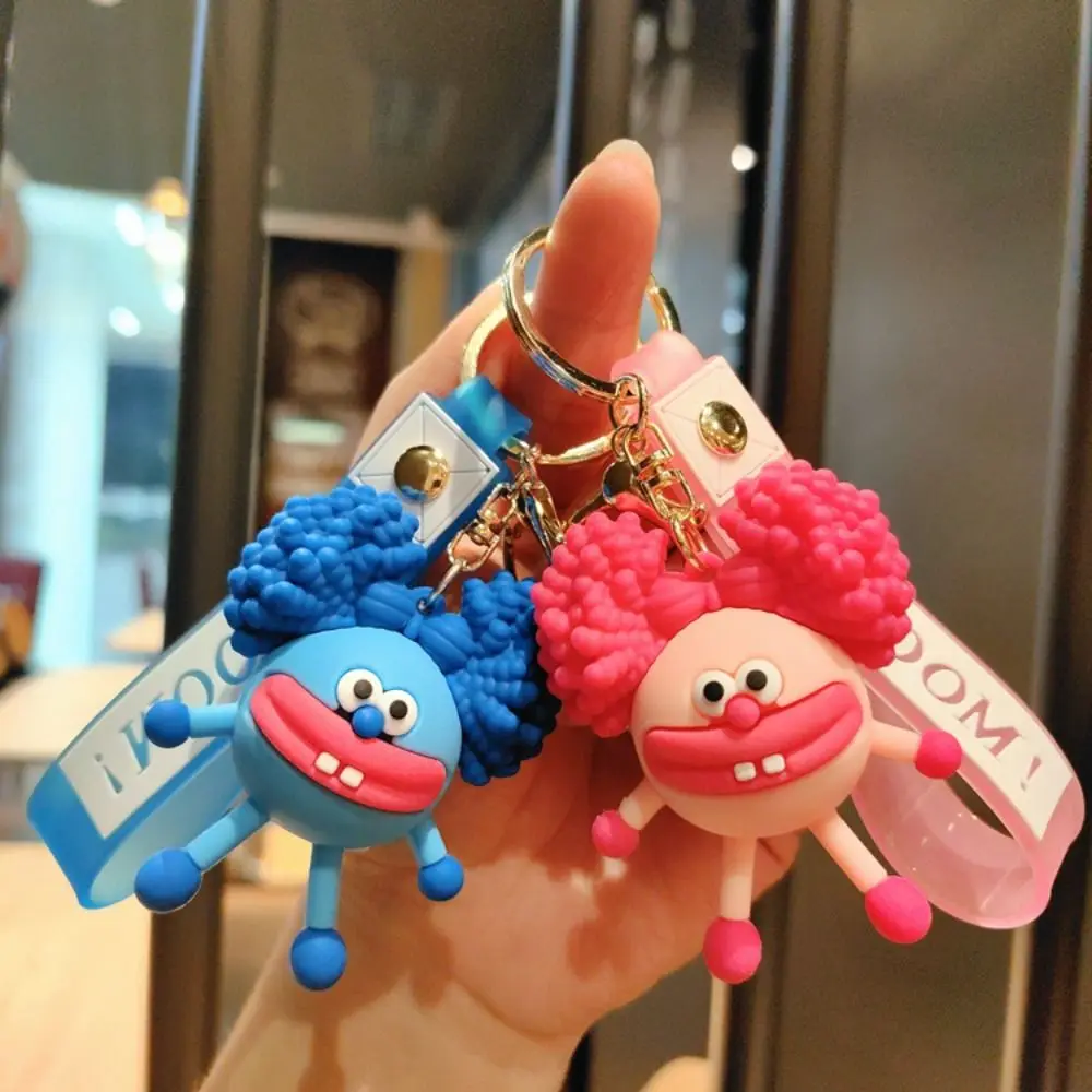 Funny Cartoon Silicone Doll Key Chain Cute Creative Doll Pendant Key Ring Personality Trend Car Key Chain Bag