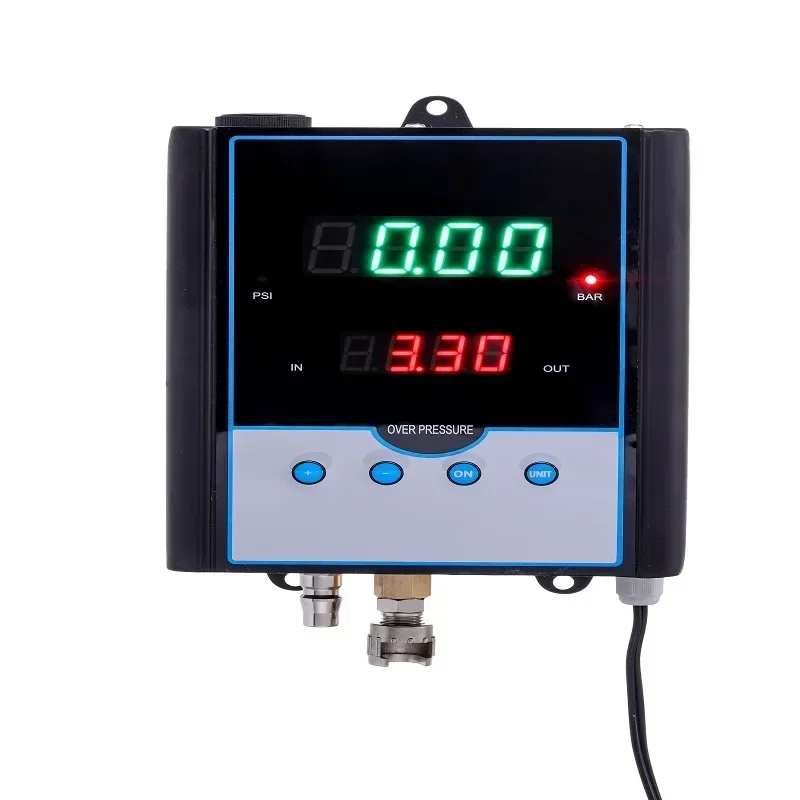 Fully automatic tire inflator preset pressure automatic inflation gauge tire pressure gauge digital display