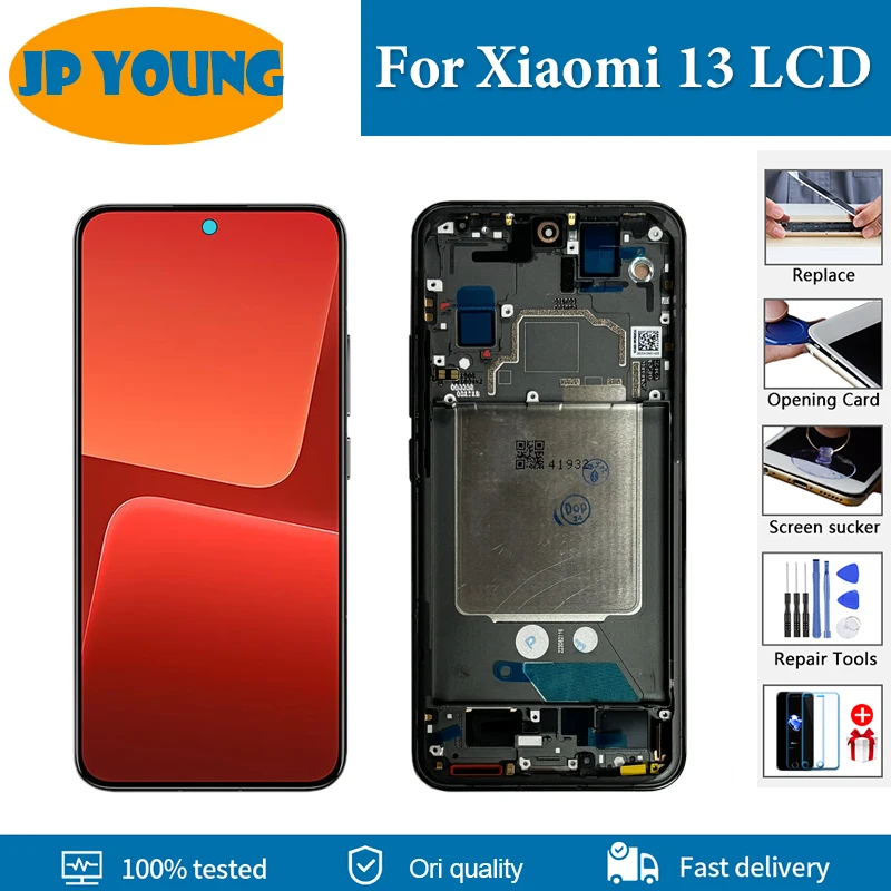 6.36 ''AMOLED Xiaomi 13 LCD 디스플레이 2211133C 2211133G Xiaomi 13 LCD 교체 용 터치 스크린 디지타이저 어셈블리 부품