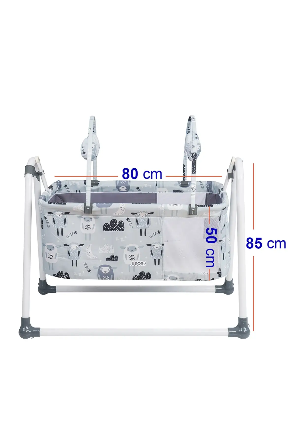 Balançar bebê berço + mosquiteiro véu presente-cinza