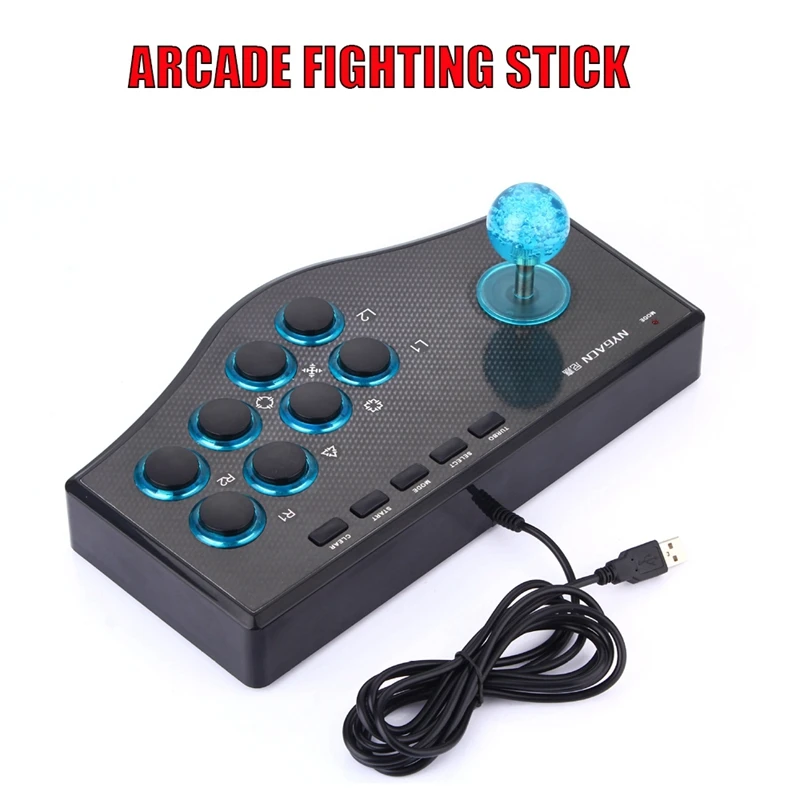 Pengendali Game berkabel Joystick arkade USB Rocker Game stik USBF untuk komputer PS3 PC Gamepad Console-A22K Gaming