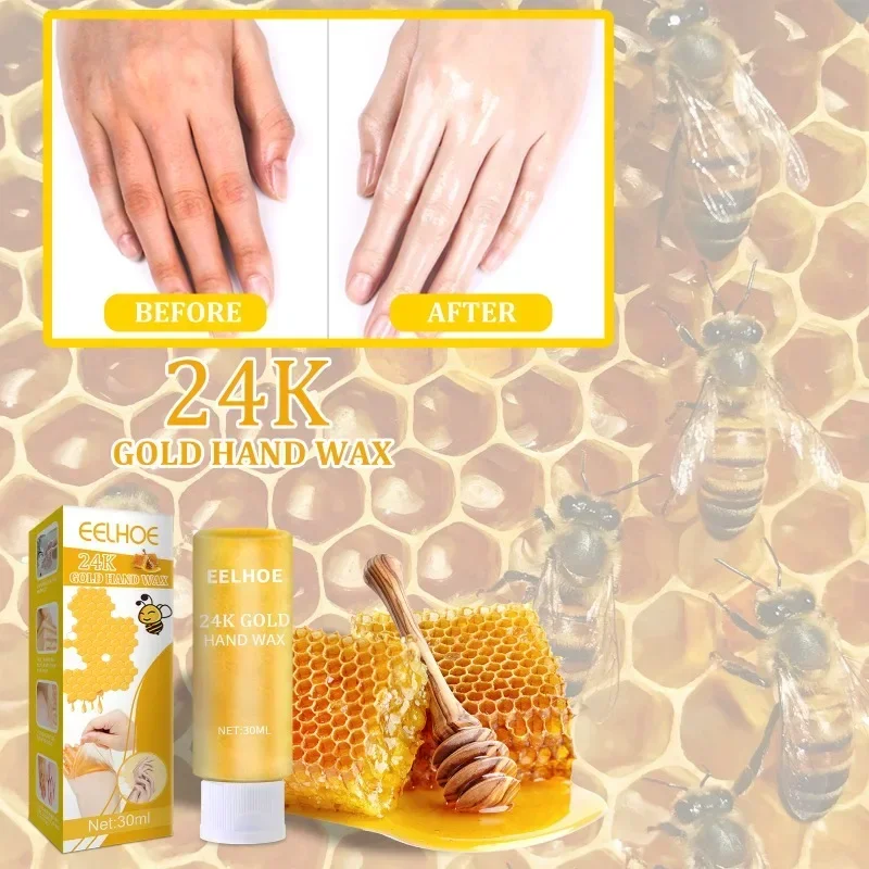 

Sdatter 24k Gold Moisturizing Hand Mask Whitening Anti-Aging Honey Hand Wax Nourishing Hand Calluses removal Dry Care Skin Exfol