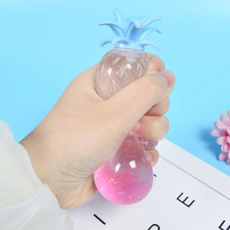 Jouet spongieux en poudre d'or pour enfants, boule d'ananas, perle d'évent, jouets à presser, nouveauté amusante, arrêt souligné de l'anxiété