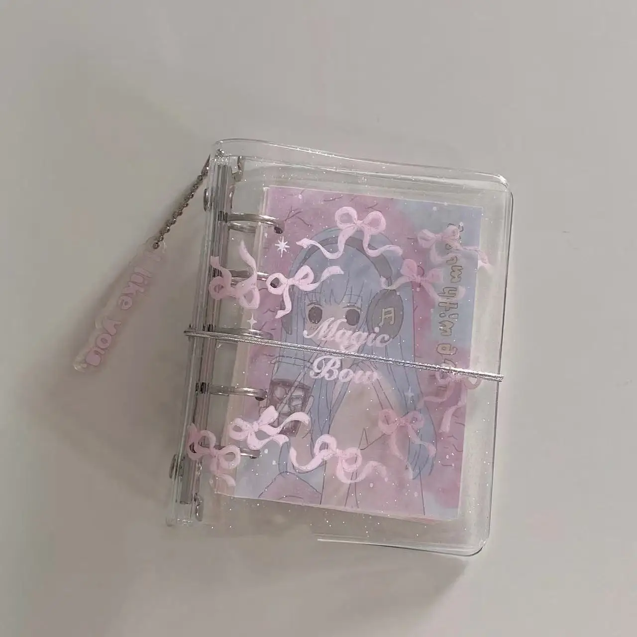 M5 Pink Bow Tie Strap Detachable DIY Photo Card Binder Large Capacity Idol Photocard Album Photocards Collect Book - view 5