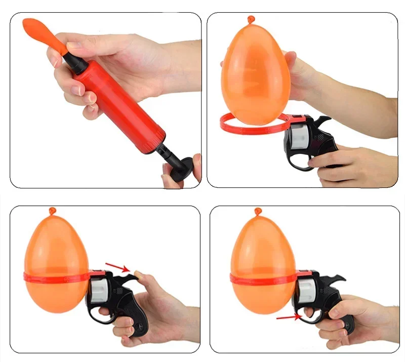 [New] Russian Roulette Model Balloon Gun Lucky Roulette Game thrilling Board Game Family parent-child interactive Toy kids gift