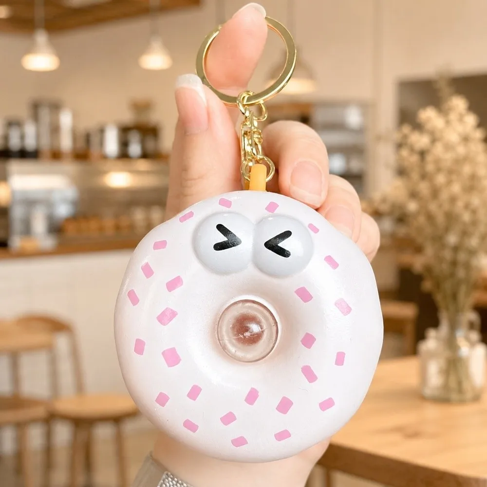 Bubble Blowing Bubble Squeeze Keychain Dessert Shape Stress Relief Food Fidget Sensory Play Dessert Bubble Sensory Adults