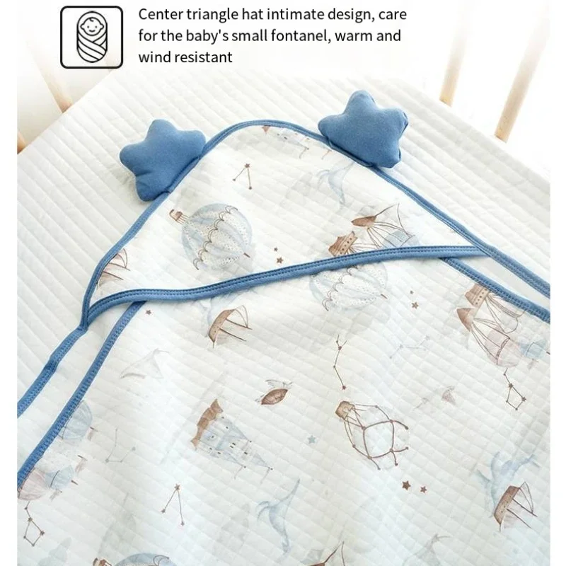 90 X 90cmBaby Stroller Accessories Sleeping Bag Swaddle Cloth Newborn Blanket Cotton Soft Adjustable Warm Blankety Bedding Quilt