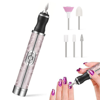 YIKOOLIN Nail Grinders Rechargeable Polishing Machine Set Trimming Nail File Portable USB Mini Electric Manicure Drill Machine