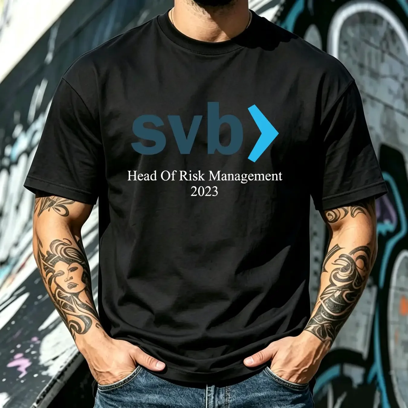 washed T Shirt SVB Head of Risk Management 2023 Silicon Valley Bank collapsed long or short sleeves vintage Washed graphic