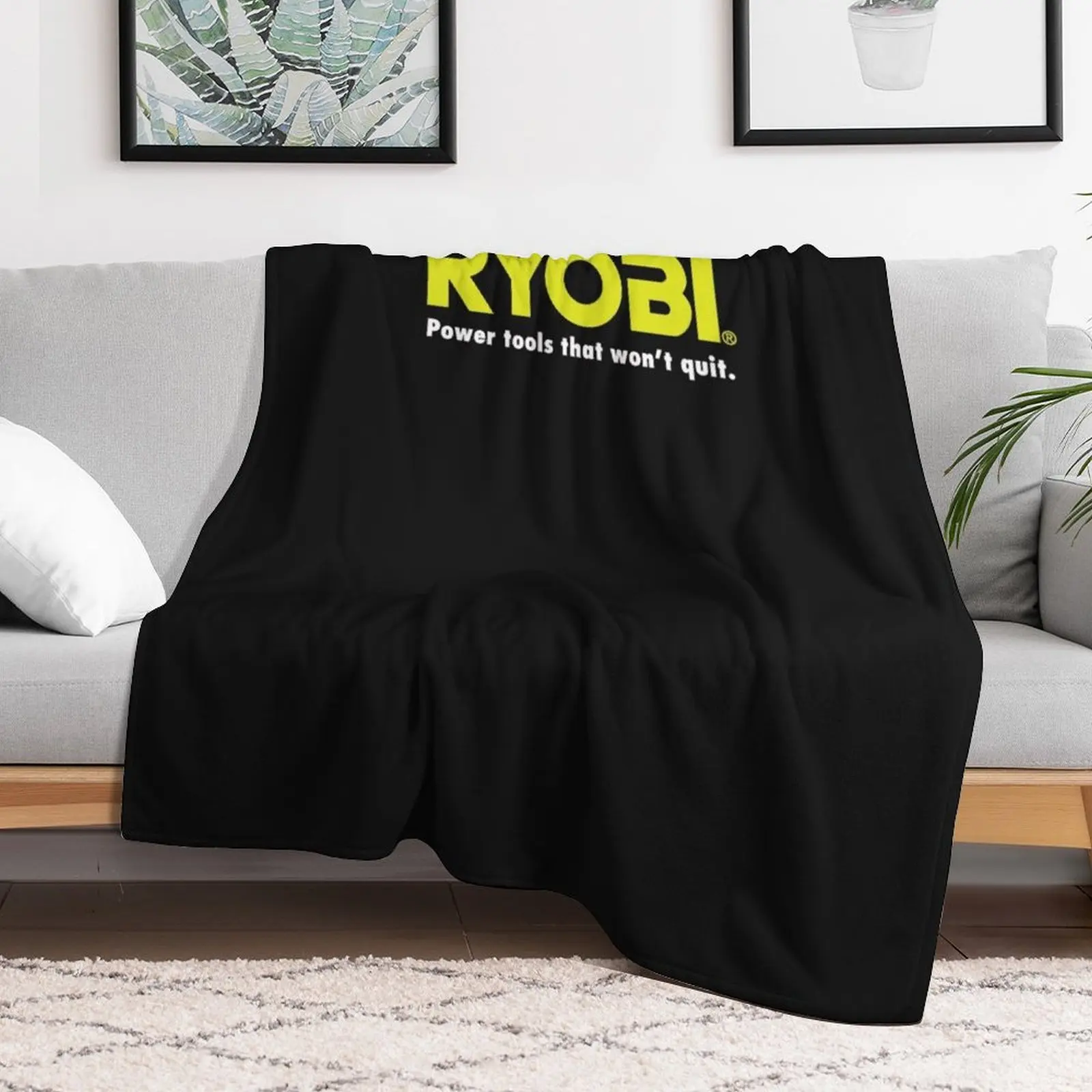 POWER TOOLS RYOBI LOGO Throw Blanket For Decorative Sofa Heavy Blankets