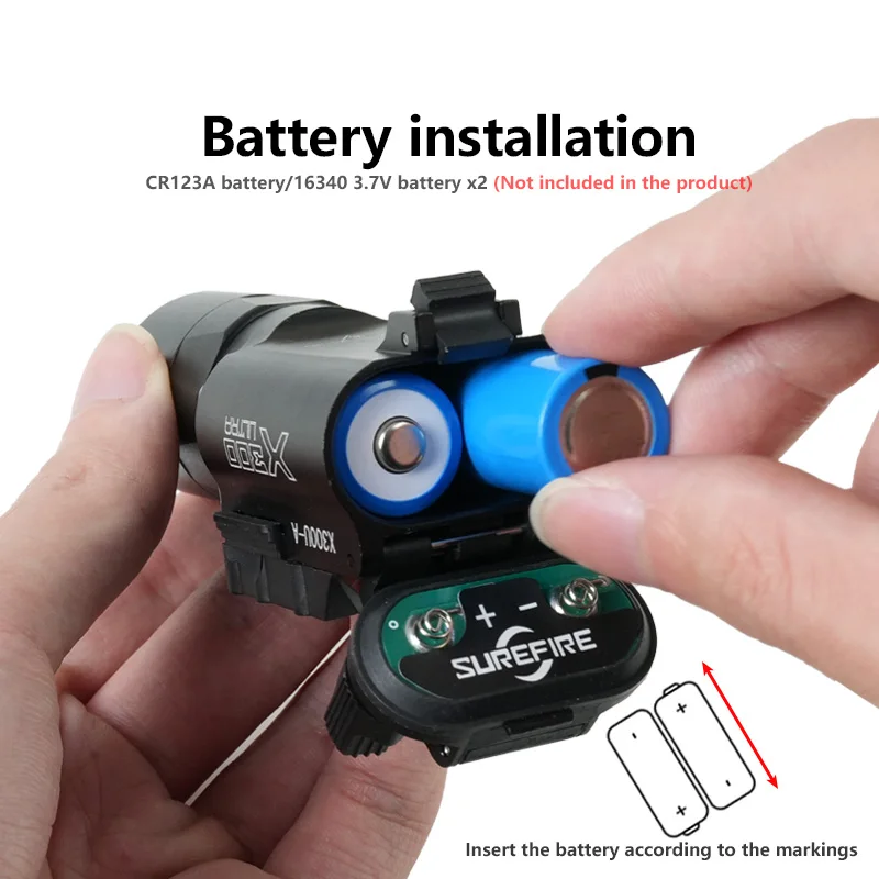 미국 창고 메탈 SF X300 X300U 울트라 피스톨 스카우트 라이트 전술 소총 에어소프트 사냥 무기 플래시라이트 20mm 레일용