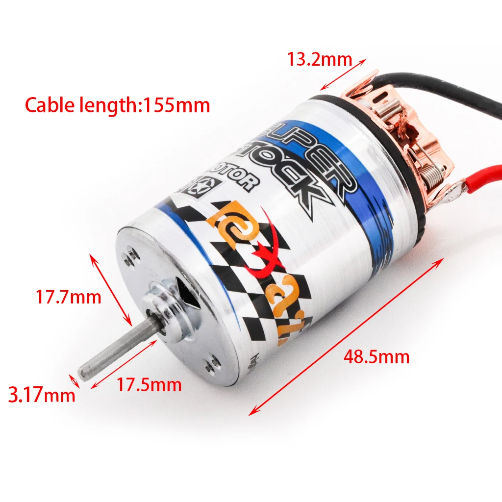 Dspower 550 Brushed Motor Upgrade Waterproof for 1:10 RC Car Crawler Axial SCX10 AXI03007 90046 Redcat Gen8 Traxxas TRX4 TRX6