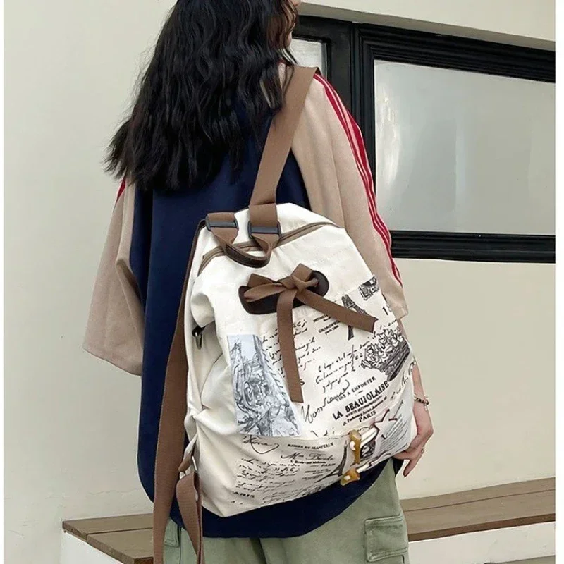 Mochilas com compartimento interno softback, alça macia casual 2024, bolsas de alta qualidade para mulheres, mochilas com bolso interno com zíper