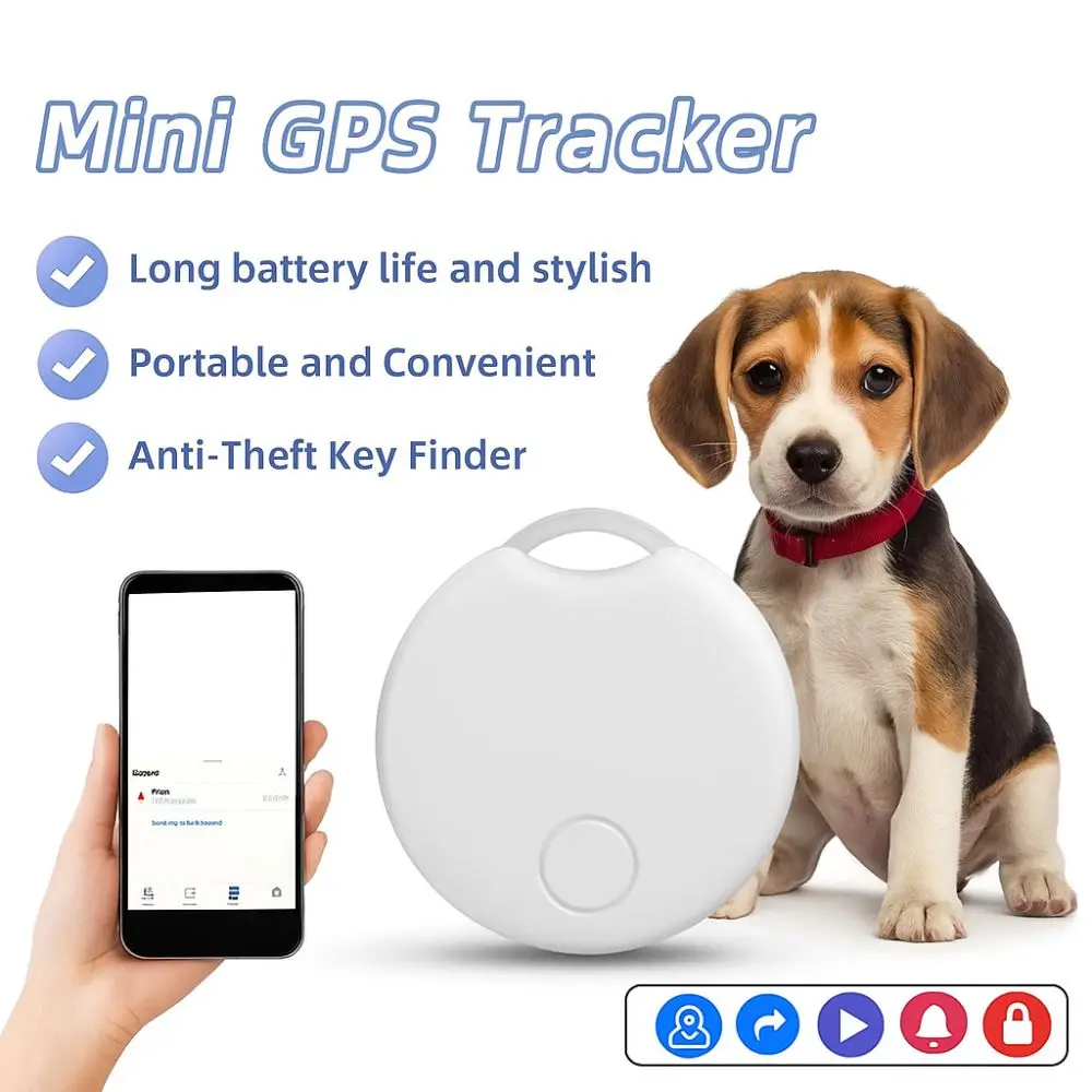 Мини-умный трекер для домашних животных, водонепроницаемый отслеживание в реальном времени, Bluetooth GPS-трекер, напоминание, трекер против потери для детей, велосипедный кошелек для домашних животных