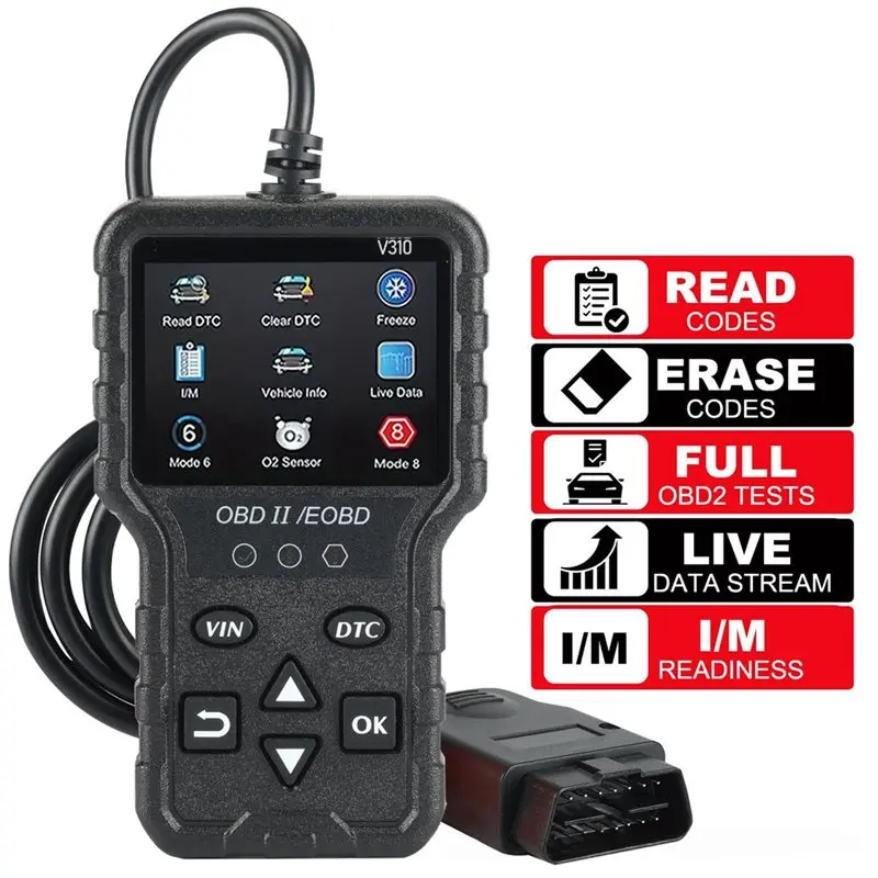V310 OBD2 Scanner Diagnostic Tool For Real-Time Engine Data Monitoring For Cars And Trucks Auto Car Repair Tool Limited Time