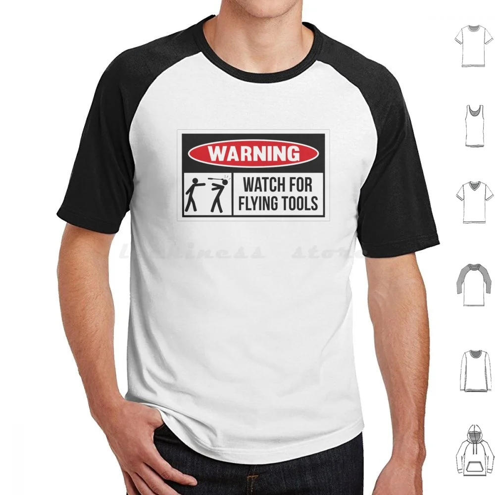 Flying Tools T Shirt Men Women Kids 6xl Toolbox Lineman Shed Door Garage Mechanic Car Bumper Helmet Locker Warning Sign Safety