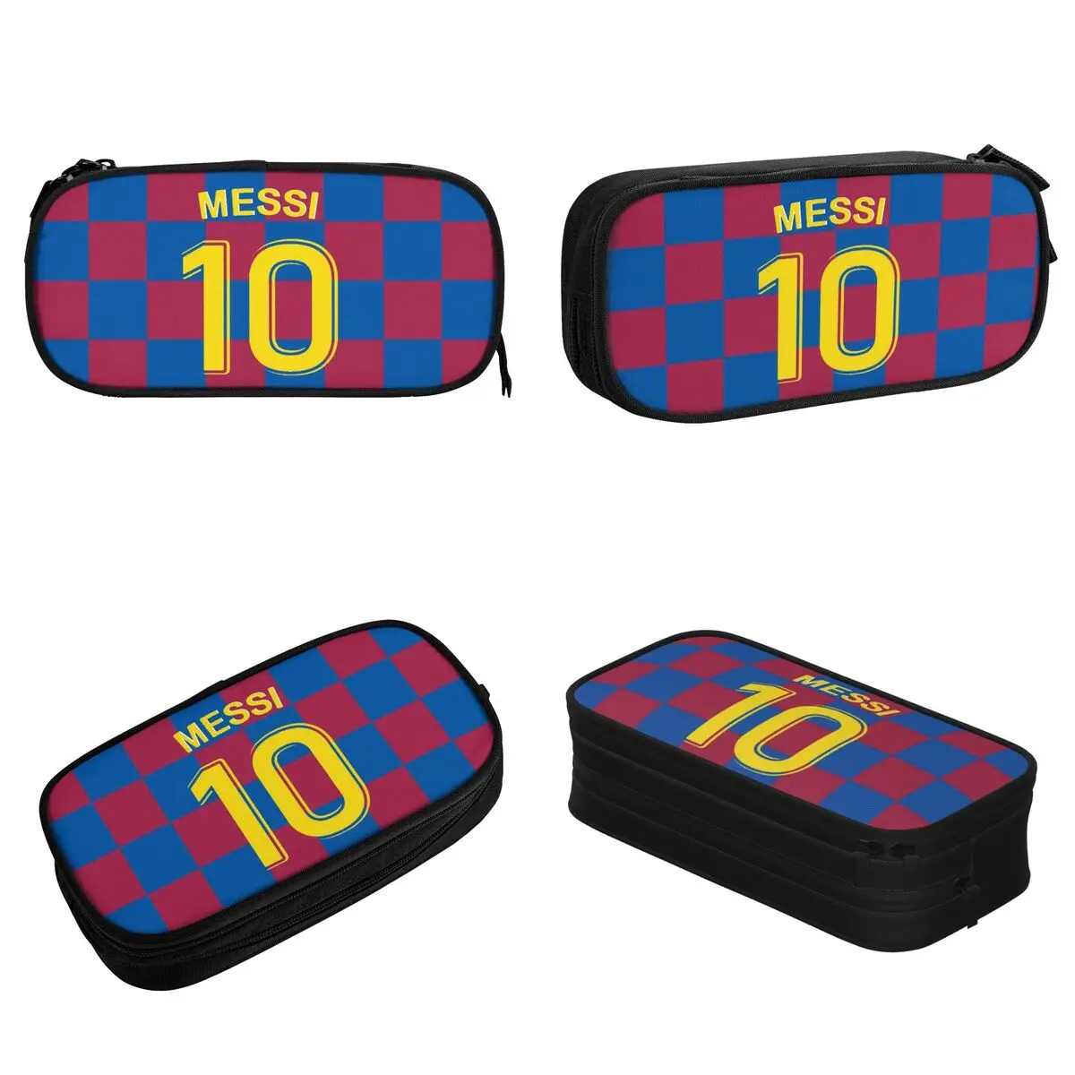 Argentina Number 10 Football Soccer Pencil Case Messi Pen Holder Bag Girl Boy Big Capacity Office Cosmetic Pencilcases