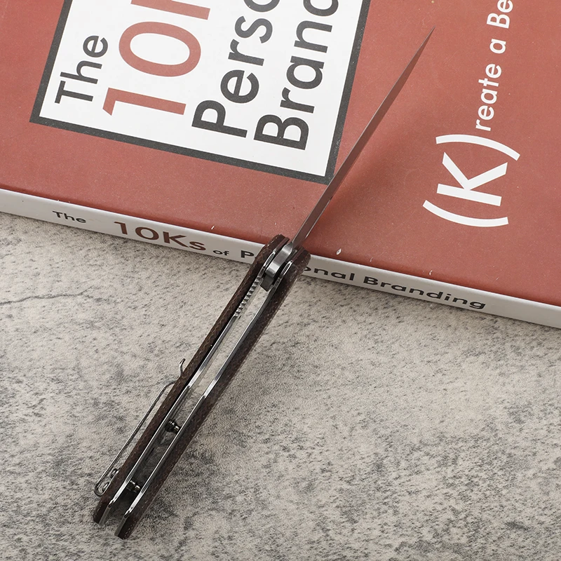 2025 جديد D2 الصلب الكتان و G10 مقبض صلابة عالية حادة في الهواء الطلق التخييم الصيد EDC الفاكهة سكين دفاعي