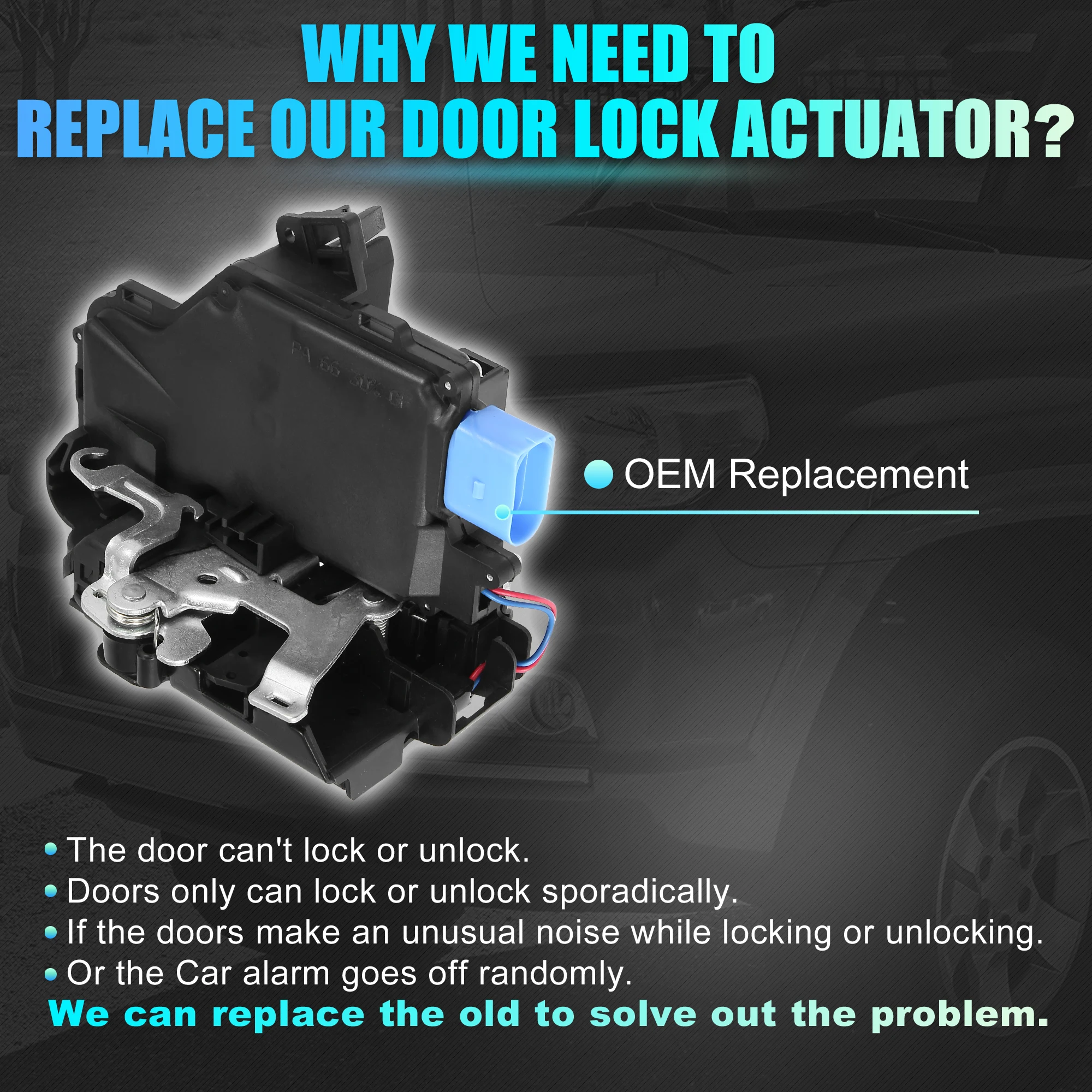 X Autohaux Car Front Right Door Lock Actuator Mechanism Central Locking 3D1837016AC for VW Golf MK5 Estate Hatchback Plus 03-13