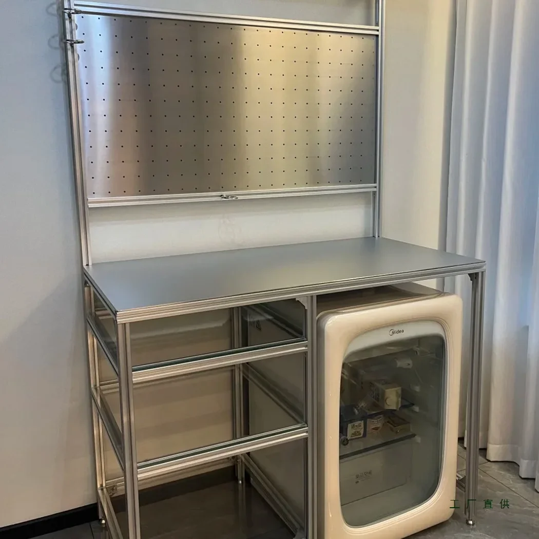 

Aluminum profile dining side cabinet, modern simple living room wall locker, kitchen cabinet storage cabinet island