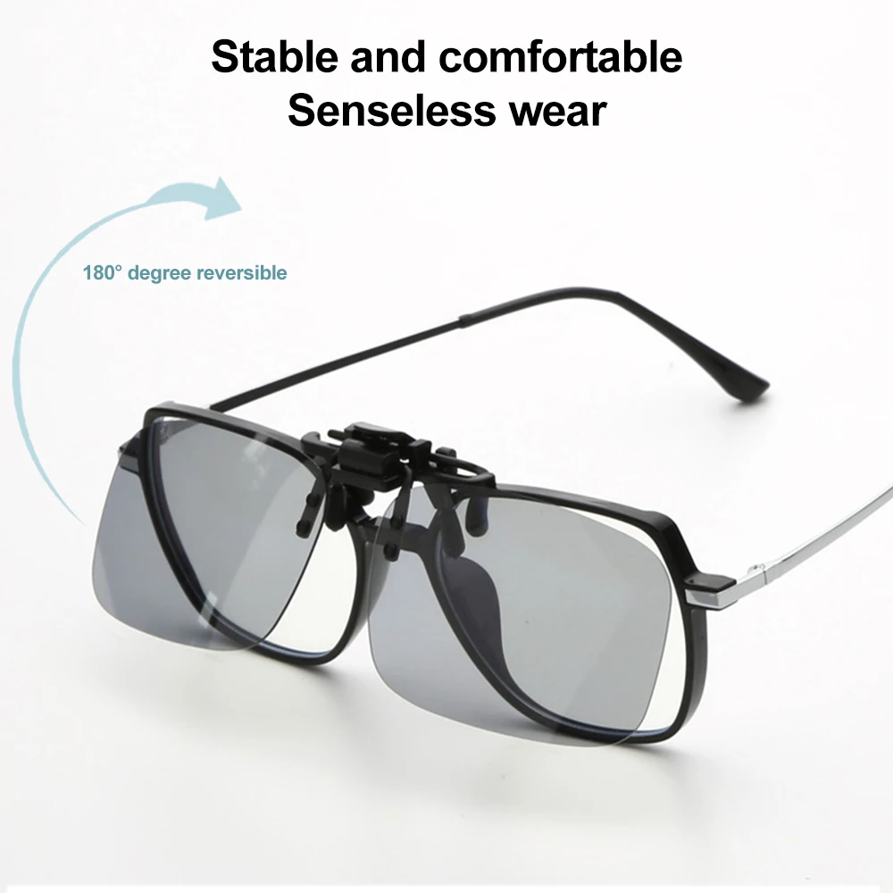 Polarized Clip on Sunglasses Over Prescription Glasses Anti-Glare for Men Women Driving Travelling Outdoor