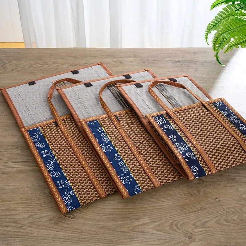 Pastoral Bamboo Woven Bamboo Products Camping Portable Storage Box Hand-Woven Basket Special Outdoor Picnic Basket Woven Basket