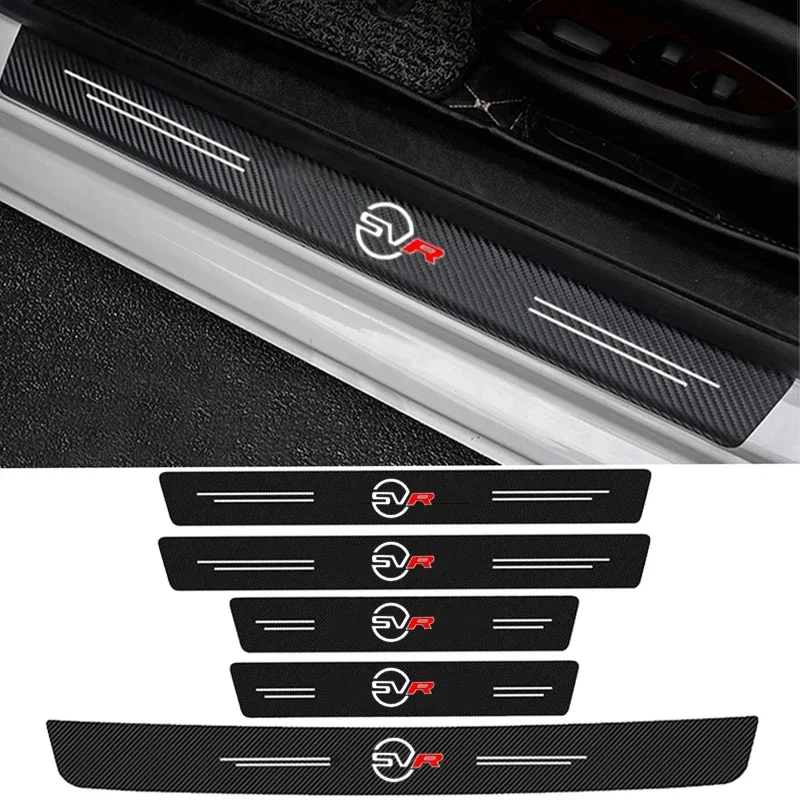 Carbon Fiber Door Sill Trunk Bumper Anti Scratch Stickers For Range Rover SVR Sport Evoque Discovery Freelander Threshold Guard
