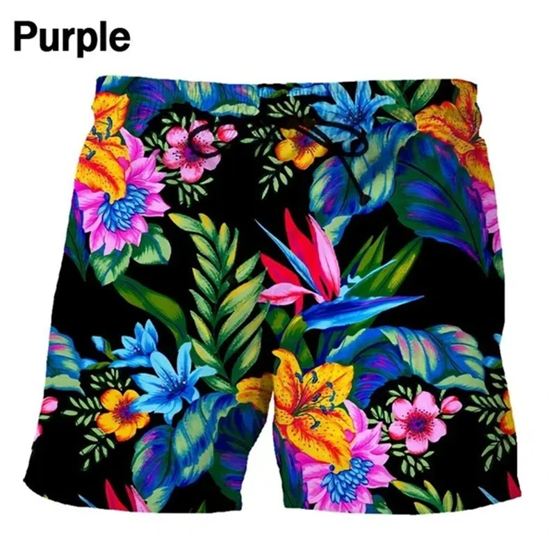 

Summer Fashion 3D Swimming Shorts Men Fresh Green Leaf Short Trunks Casual Comfort Beach Short Pants Cool Ice Shorts Homme