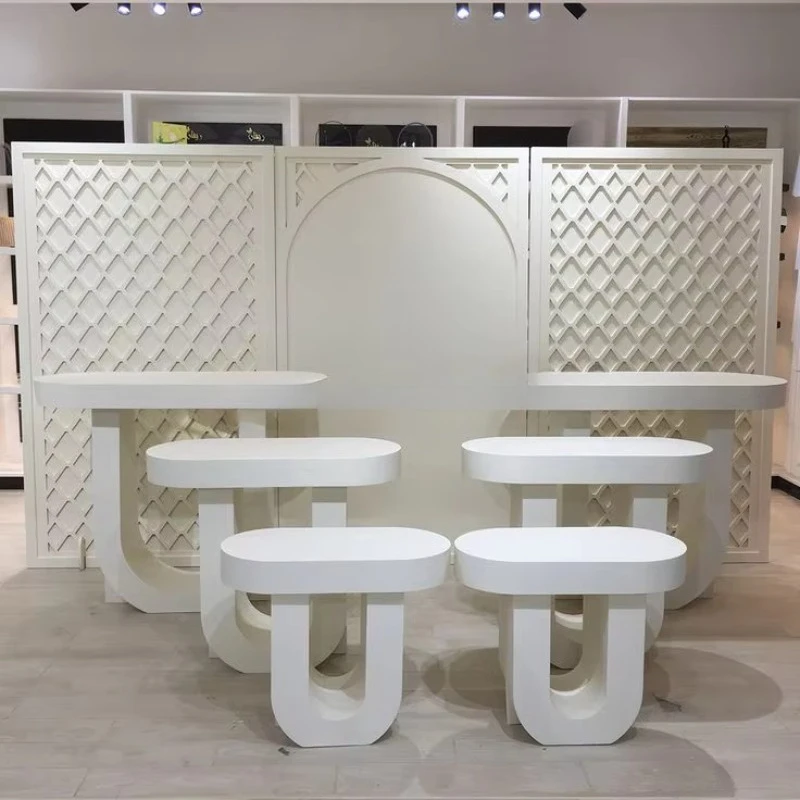 Decorative supplies White metal standing table Stable modern style Party decoration Display table Base bracket