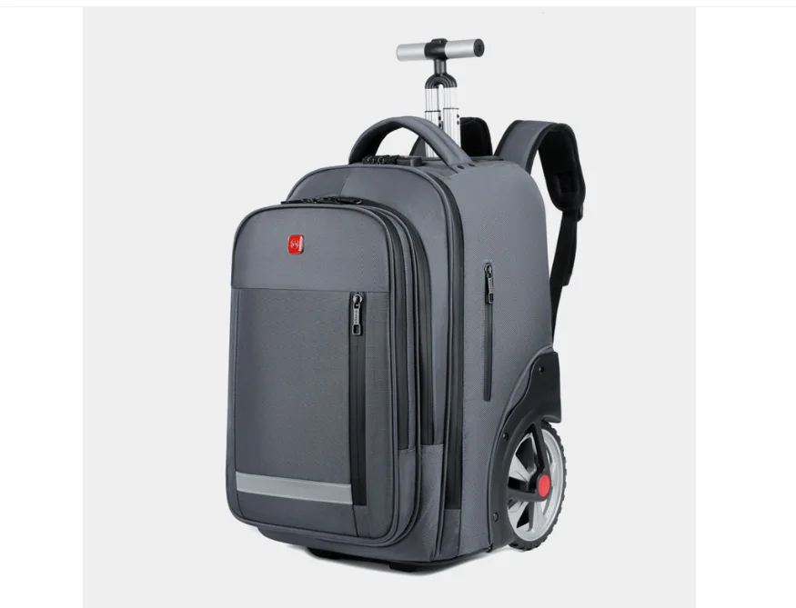 

Рюкзак-тележка на больших колесах для подъема по лестнице, вместительный дорожный рюкзак на колесах, школьный ранец для студентов