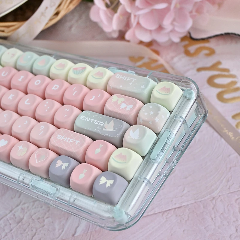 Keycap melon tinggi moa baru sublimasi panas pbt kecil segar