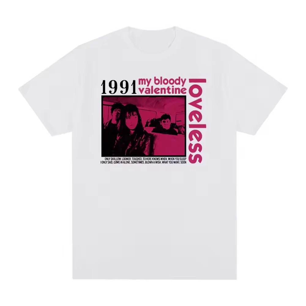 

T Shirt Men Mens Clothing T Shirt Homme Mens T Shirt New in Top my bloody valentine loveless Original Artwork 1991 T-shirt