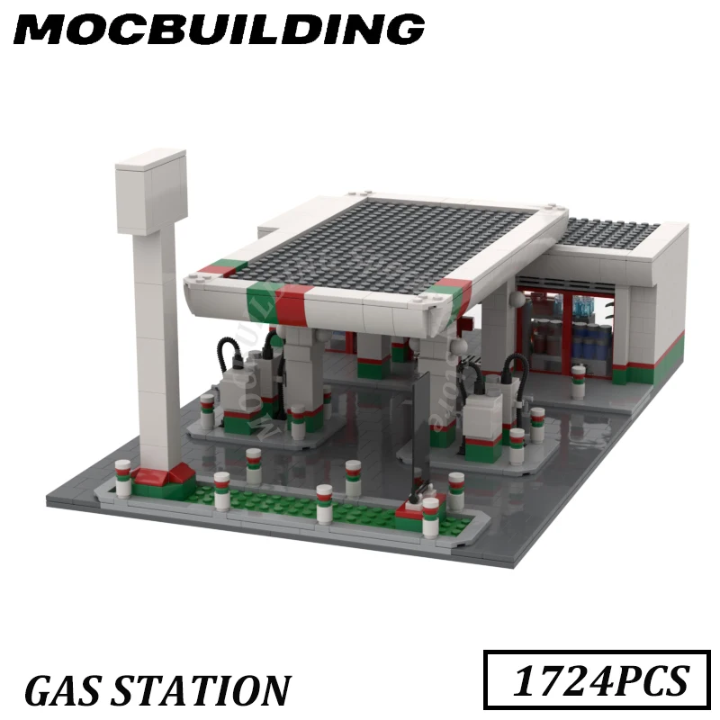 

Station Model City Street View MOC Building Blocks Bricks Display Construction Toys Birthday Gifts Present