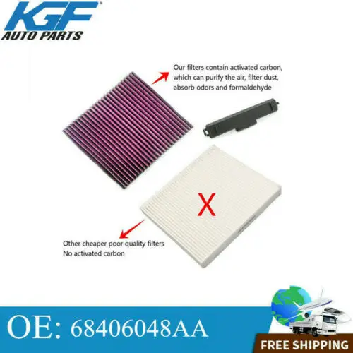 100% new high quality PM 2.5 Carbon Cabin Air Filter & Cover for Dodge Ram 1500 2500 3500 68406048AA 68318365AA 68052292AA