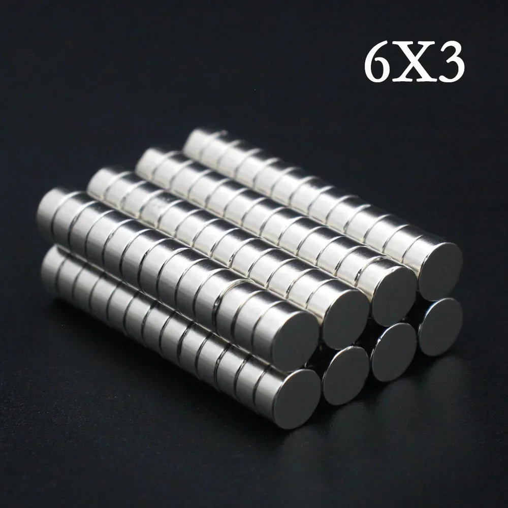 

10/20/30/50/80 Pcs 6x3 Neodymium Magnet 6mm x 3mm N35 NdFeB Round Super Powerful Strong Permanent Magnetic imanes Disc 6*3