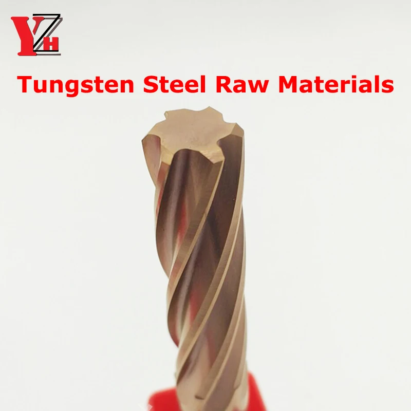 YZH Machine Reamer HRC60 1mm ~10mm Coated Spiral Groove 3F 4F 6F Tolerance H7 Inner Hole Harened Steel Metal Cutter CNC