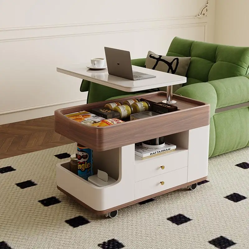 

Storage Adjustable Coffee Table Extendable Drawer Unique Design Coffee Table Modern White Minimalist Mesa Centro Furniture Home