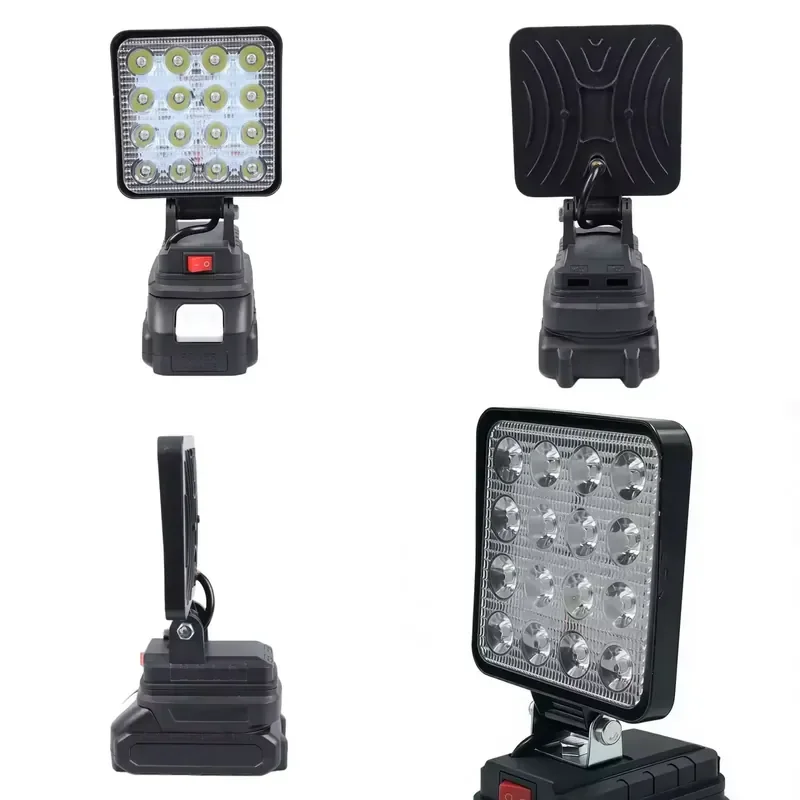 for 18V 21V LED-4 Square Light Bead Construction Tool Battery Electric Power Source with 1 Year Warranty