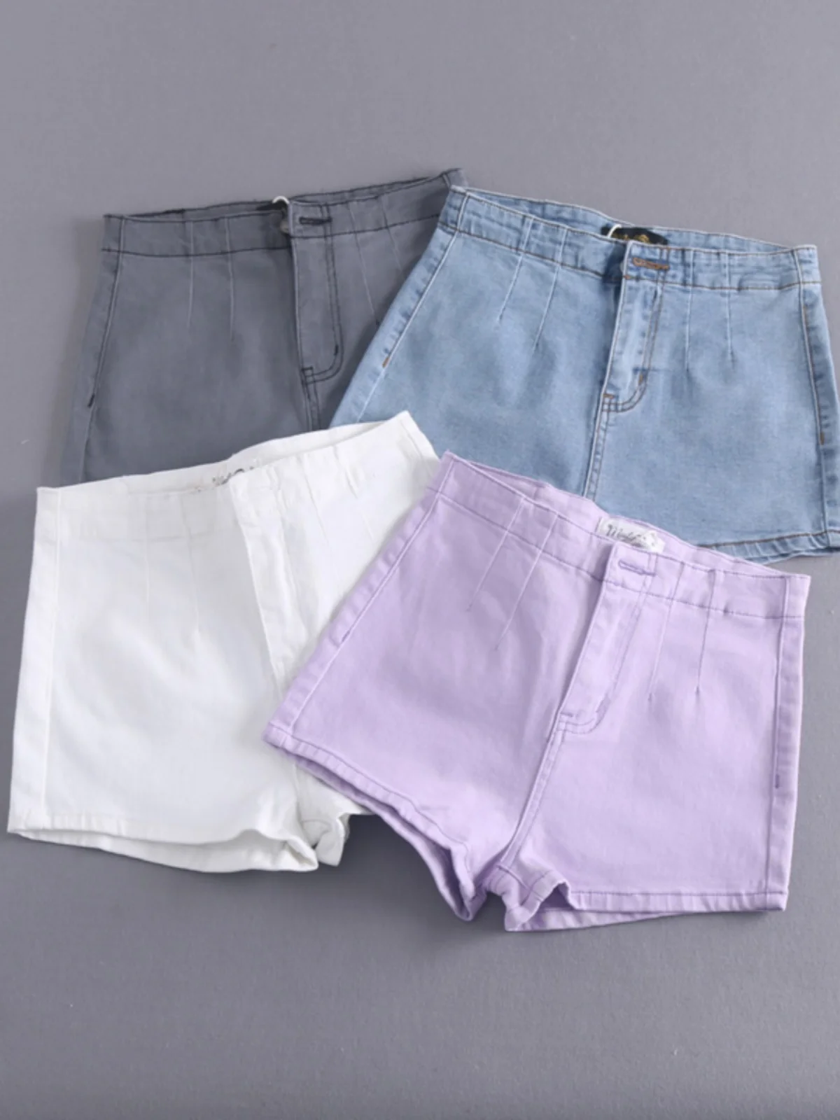 

Лето 2024, женские эластичные джинсовые брюки с высокой талией, утягивающие шорты, прямые хлопковые эластичные джинсовые узкие брюки, подтягивающие ягодицы