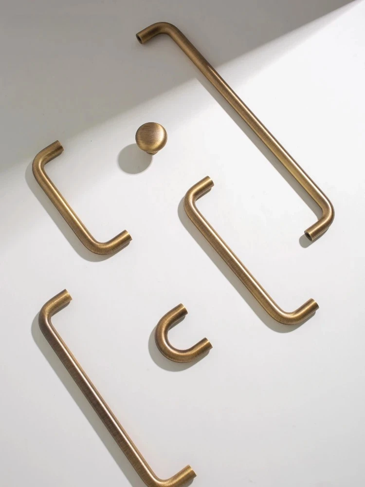 Minimalism Bronze Furniture Handles Wardrobe Kitchen Cupboard Cloakroom Bedside Small Cabinet Handle Decorative Knob