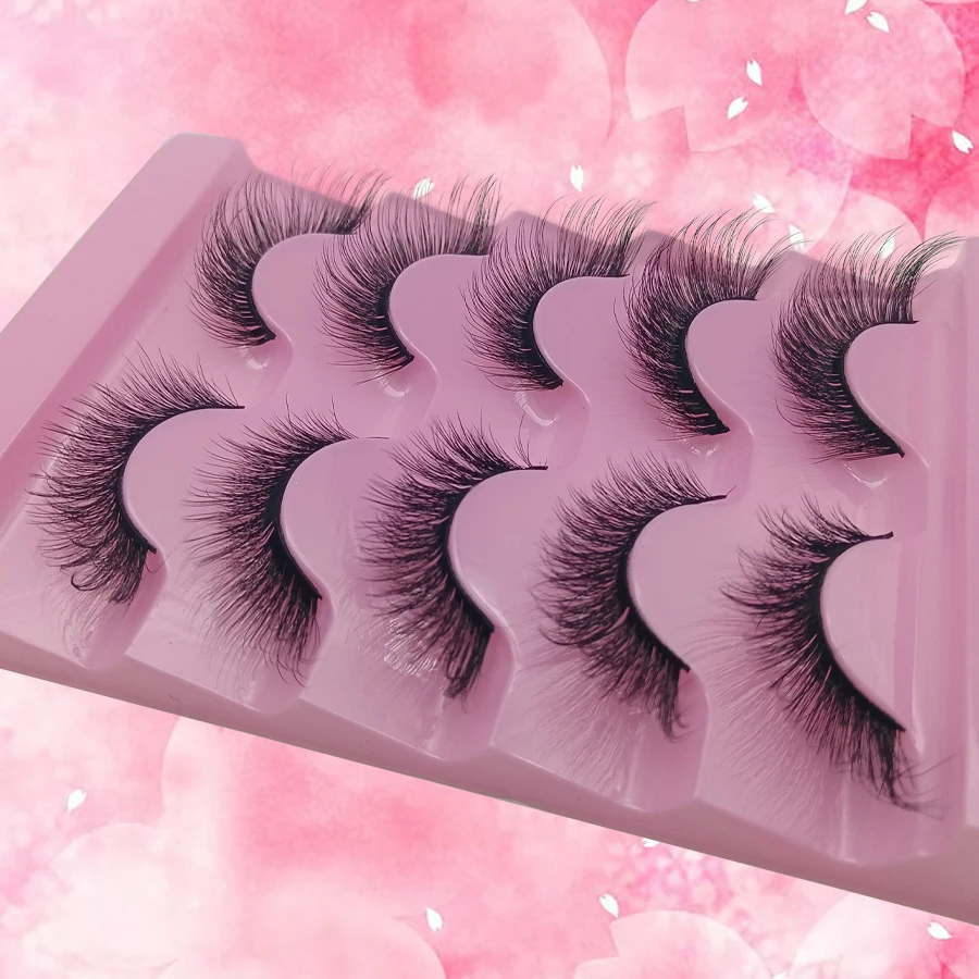 Le ciglia finte naturali con occhio di mango estendono l'aspetto naturale Fluffy Angel-5 paia, mostrano facilmente l'aspetto affascinante