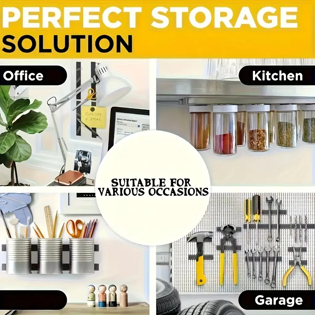 Self-Adhesive Super Strong Rubber Magnetic Tape Strips – Flexible Roll for DIY Photo, Poster & Fridge Magnets view 4