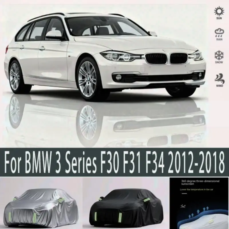 

For Outdoor Protection Waterproof Dustproof Full Snow Cover for BMW 3 Series F30 F31 F34 Car Covers