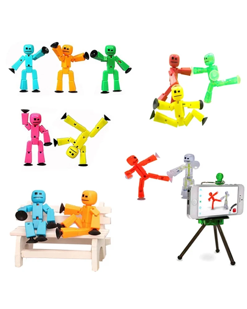 Stikbots Toys Sucker Sticky Robot Toy Studio Articulated Sucker Children Birthday Gift Stickboat Novel Toys For Children 2022