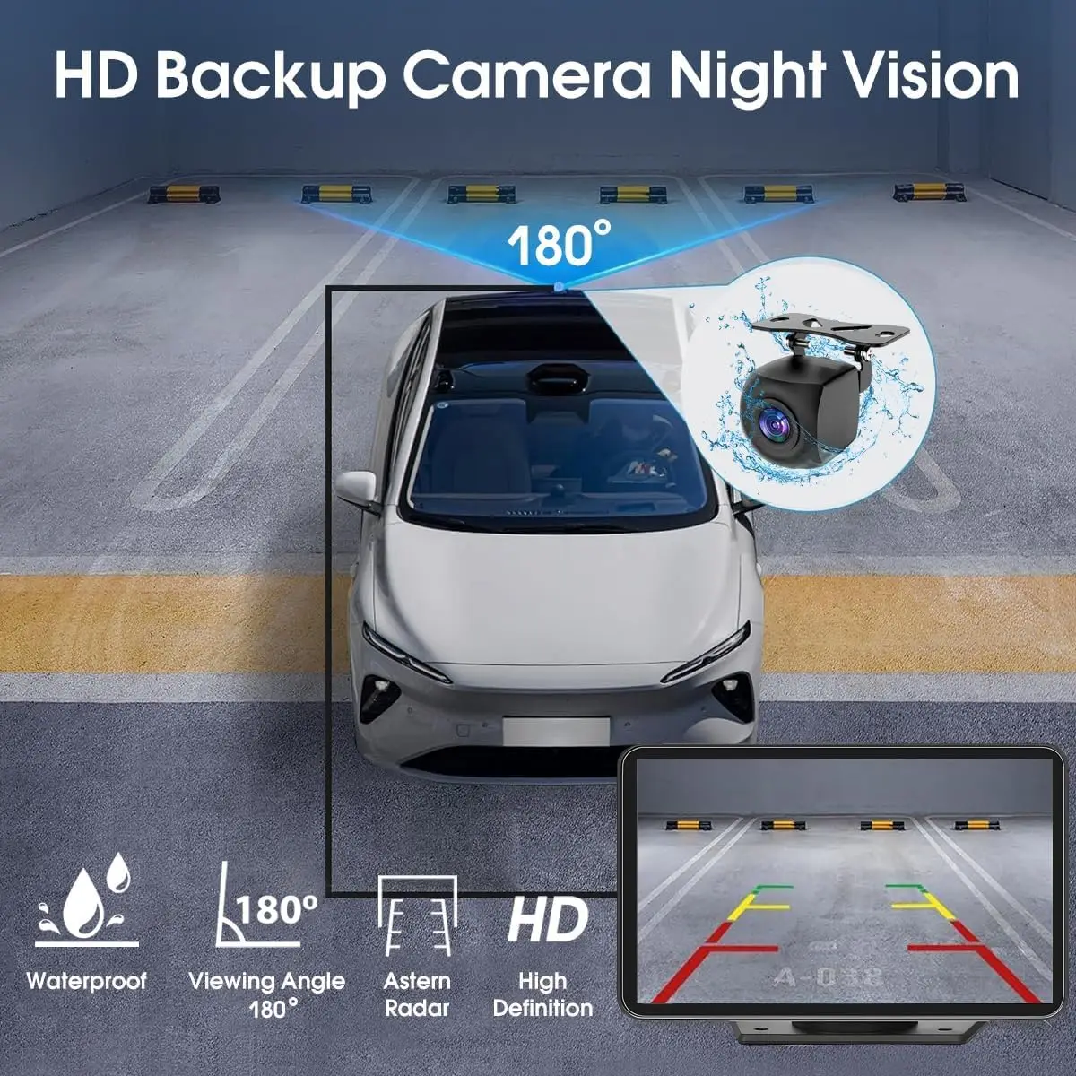 شاشة CarPlay المحسنة لعام 2025 مقاس 7 بوصات عالية الدقة محمولة مع Android Auto، Bluetooth، كاميرا احتياطية، GPS، Siri، راديو FM، AUX، MirrorLink –