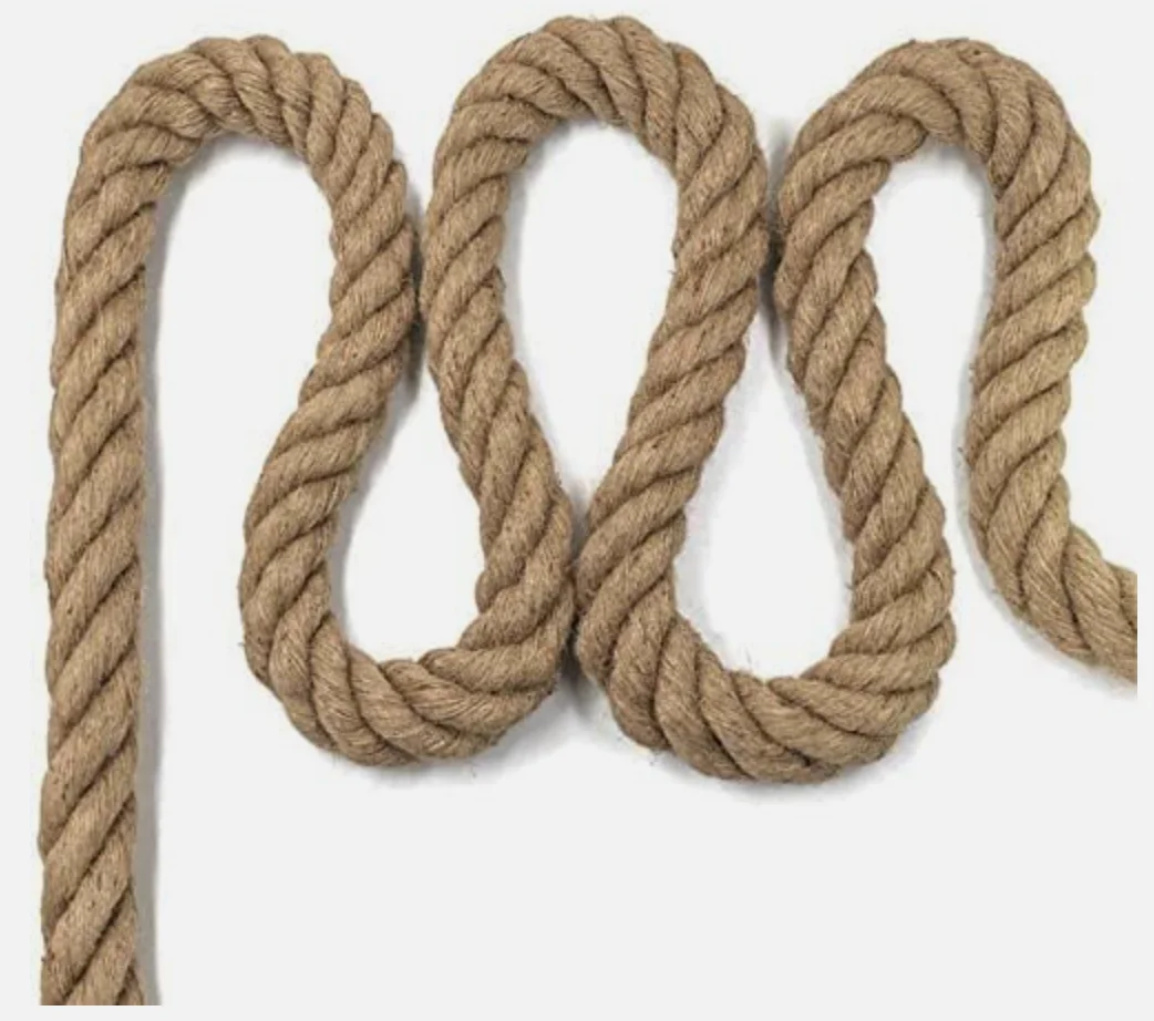 

40mm 1-10M Natural Jute Rope Hemp Rope Strong Jute Twine for Crafts Gardening Hammock Decorating