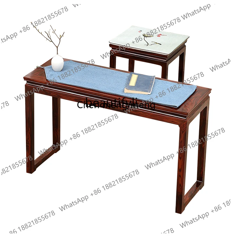 Rosewood Ancient Dalbergia Latifolia Paiono Table Log Tea Table Indonesia Black Sandal Wood Calligraphy Table