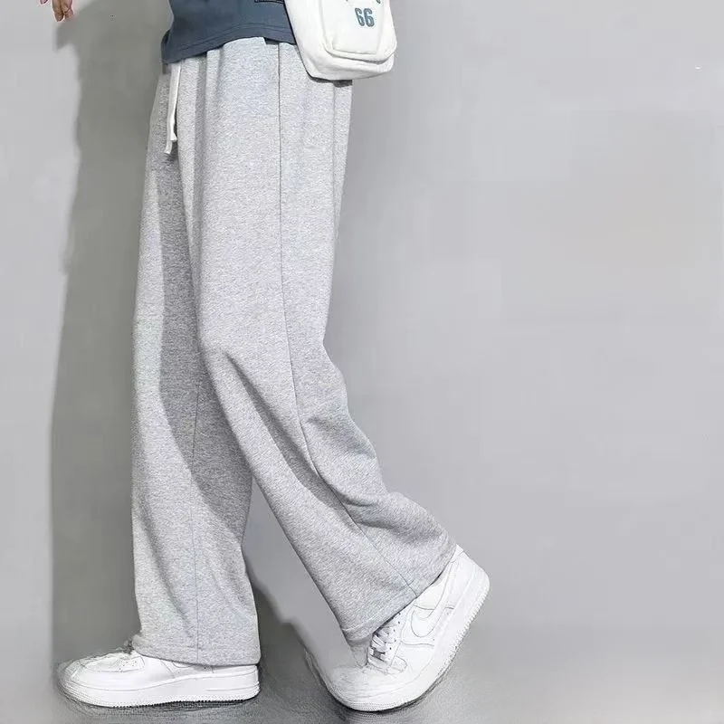 

Trendy Men's Thin Spor Casual Pants Spring Autumn Versatile New Print Design Loose Large Size Straight Leg Pants