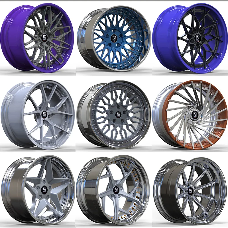 Customized Luxury Monoblock 2 Piece 3 Piece Forged T6061 Alloy Wheels Rims Passenger Car Tires Hub